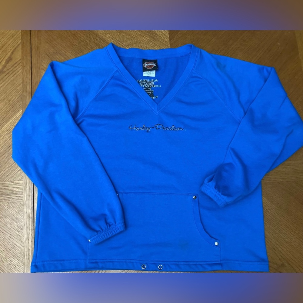 Women’s Harley Davidson Royal Blue Sweatshirt Size Large